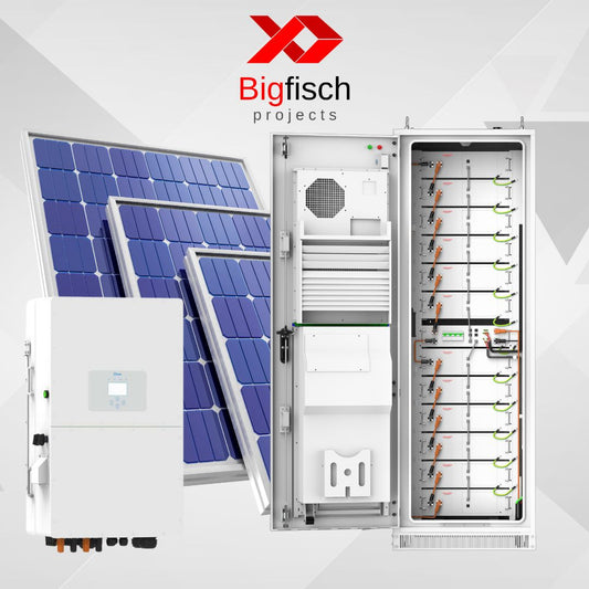 Commercial Solar System: 50kW Inverter + 60kWh Lithium Battery + 104 x Solar Panels